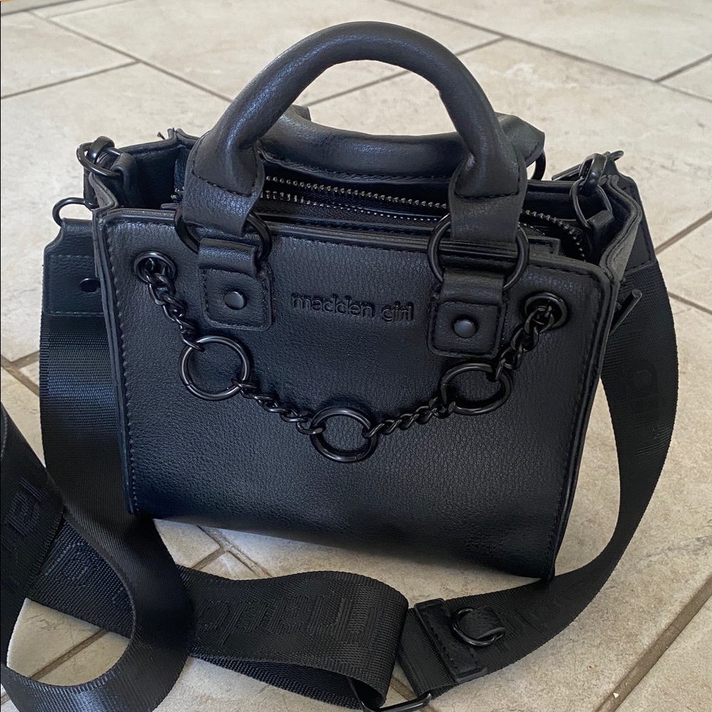 Madden Girl Black Faux Leather Mini Purse